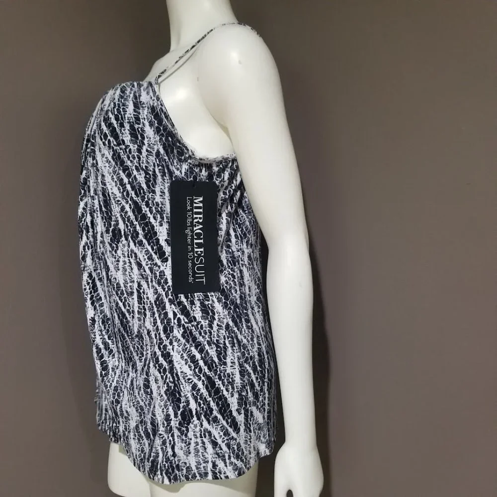 Miraclesuit Chevron Python Jubilee Tankini Top Size 16 - Picture 3 of 10